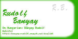 rudolf banyay business card